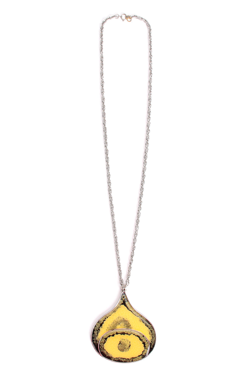 Vintage Cadoro Ink Blot Teardrop Long Pendant Necklace at Recess Los Angeles