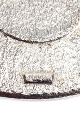 Vintage Cadoro Ink Blot Teardrop Long Pendant Necklace signature cartouche  at Recess Los Angeles