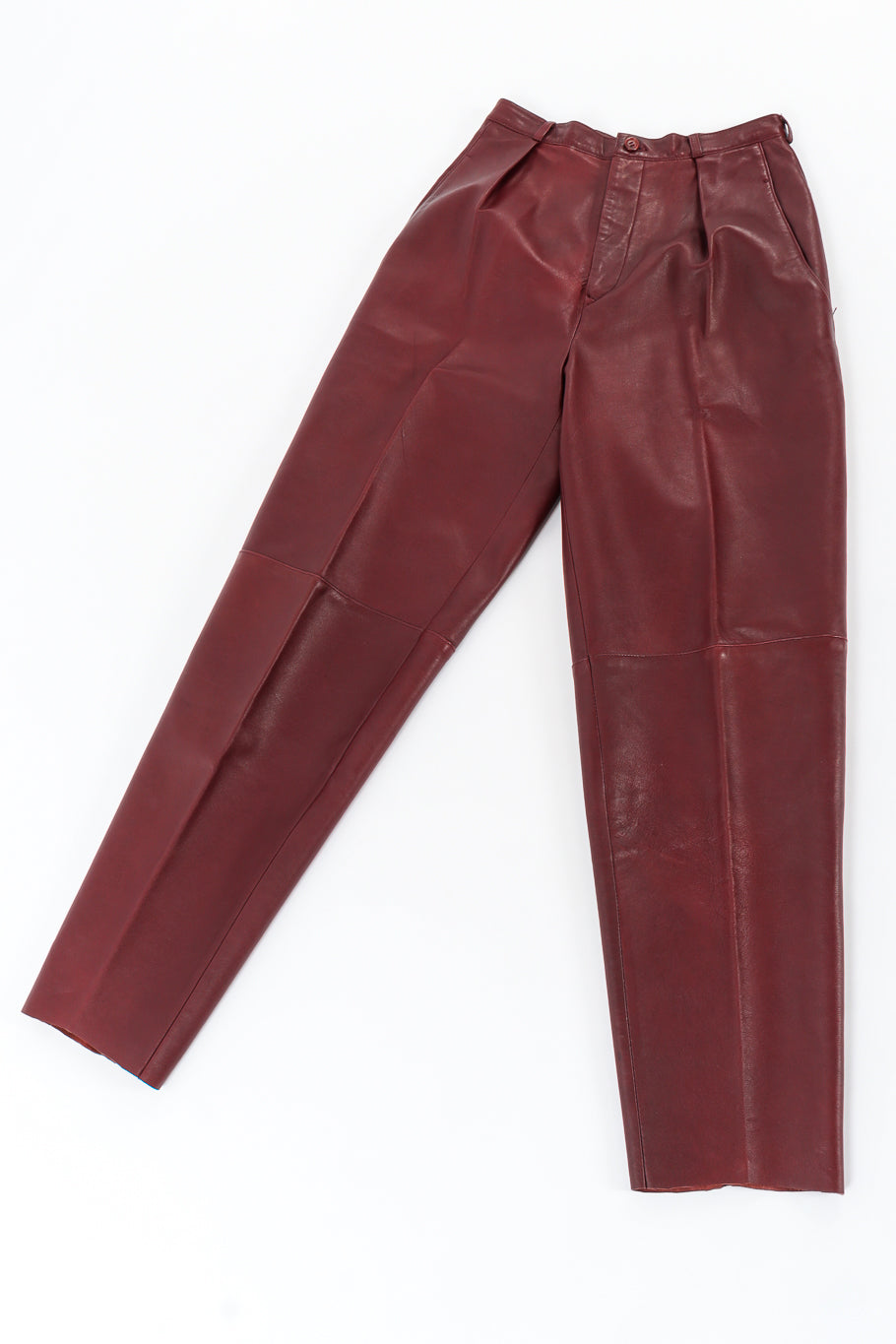 Vintage Calvin Klein Leather Shirt & Pant Set pant flat lay @ Recess LA