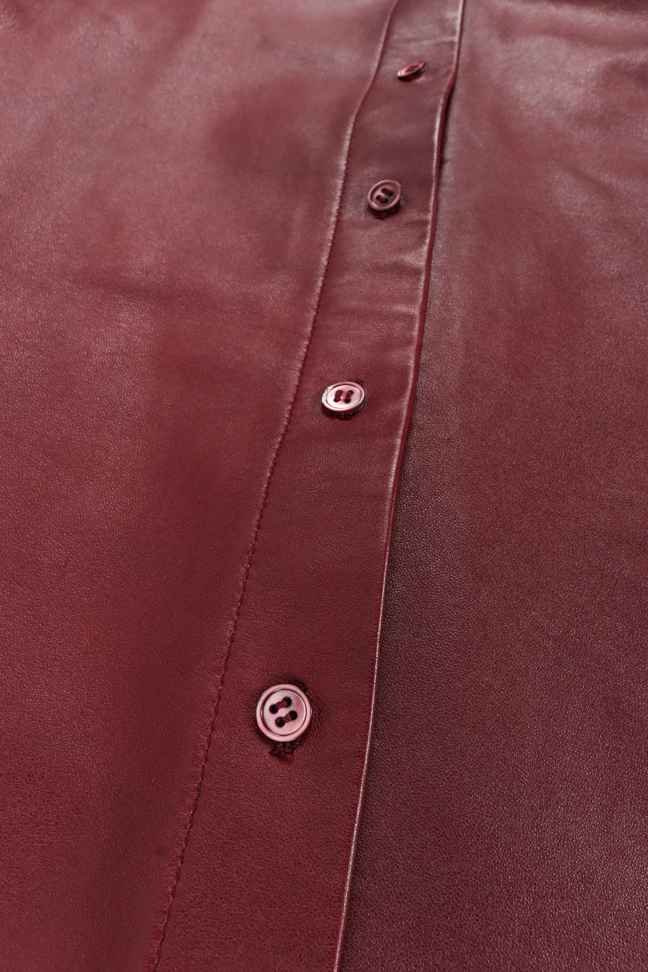 Vintage Calvin Klein Leather Shirt & Pant Set top buttons @ Recess LA