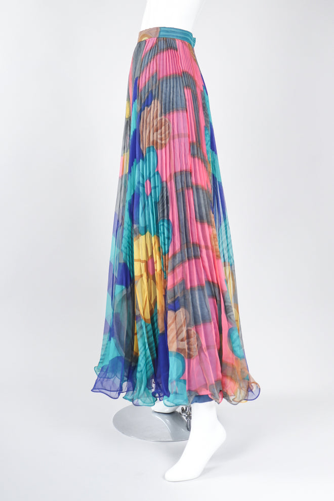 Recess Los Angeles Vintage Capri Designs Pleated Chiffon Palazzo Pant