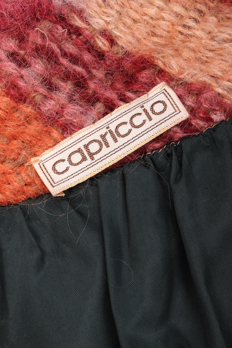 Recess Los Angeles Vintage Carpiccio Sherbet Striped Knit Mohair Duster Sweater Coat