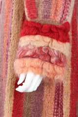 Recess Los Angeles Vintage Carpiccio Sherbet Striped Knit Mohair Duster Sweater Coat