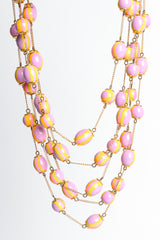 Vintage Cardillo Pastel Egg Floral Bead Necklace tiered drape @ Recess LA