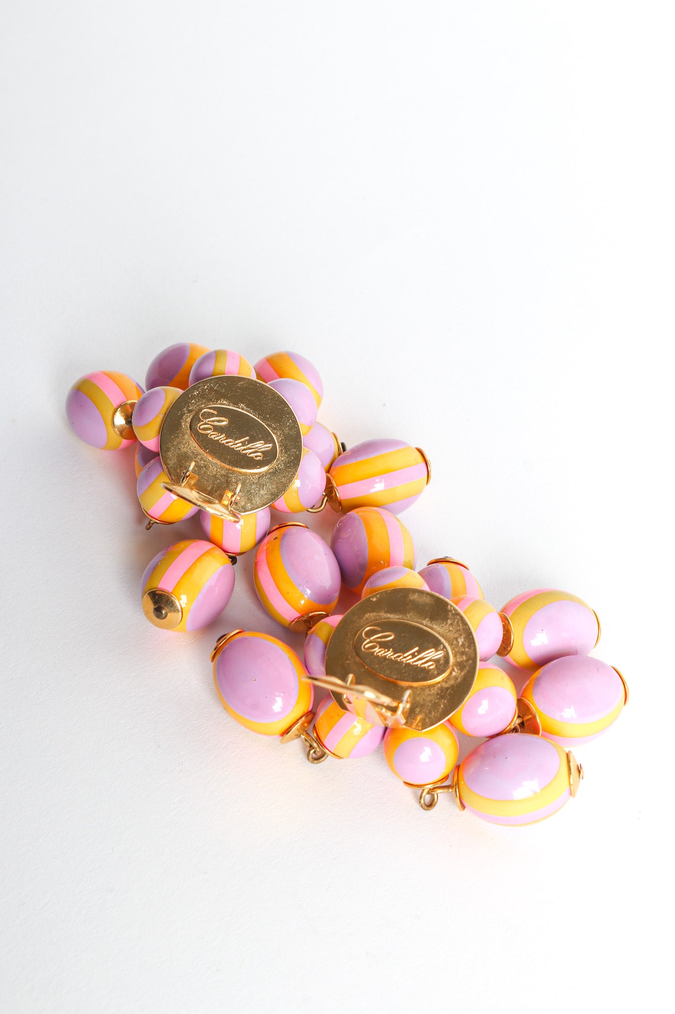 Vintage Cardillo Pastel Egg Cluster Earrings signed @ Recess LA