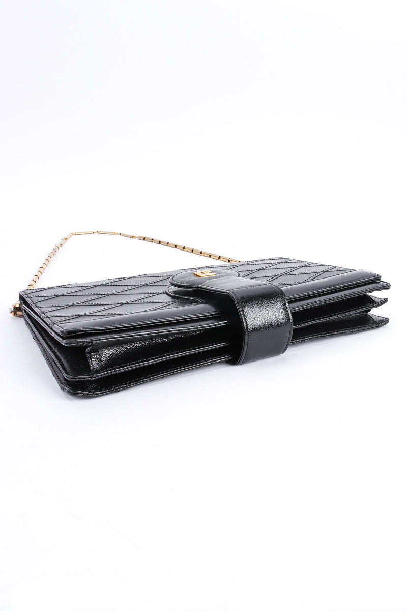 Vintage Pierre Cardin Quilted Leather Envelope Clutch base @ Recess LA