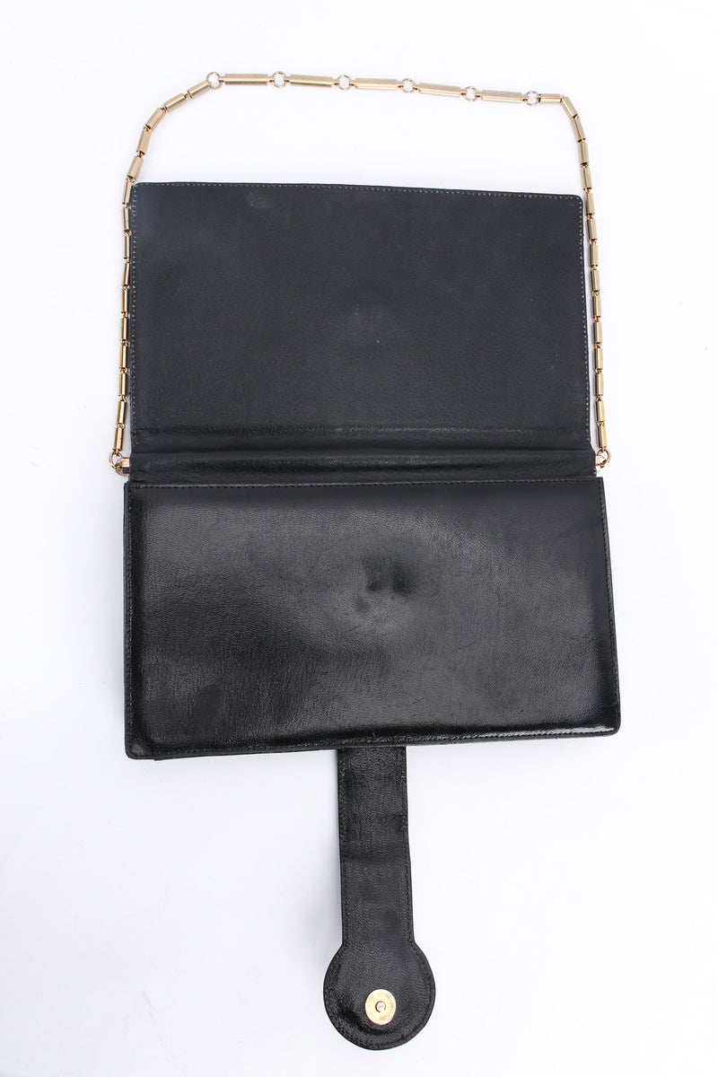 Vintage Pierre Cardin Quilted Leather Envelope Clutch flap open/light marks @ Recess LA