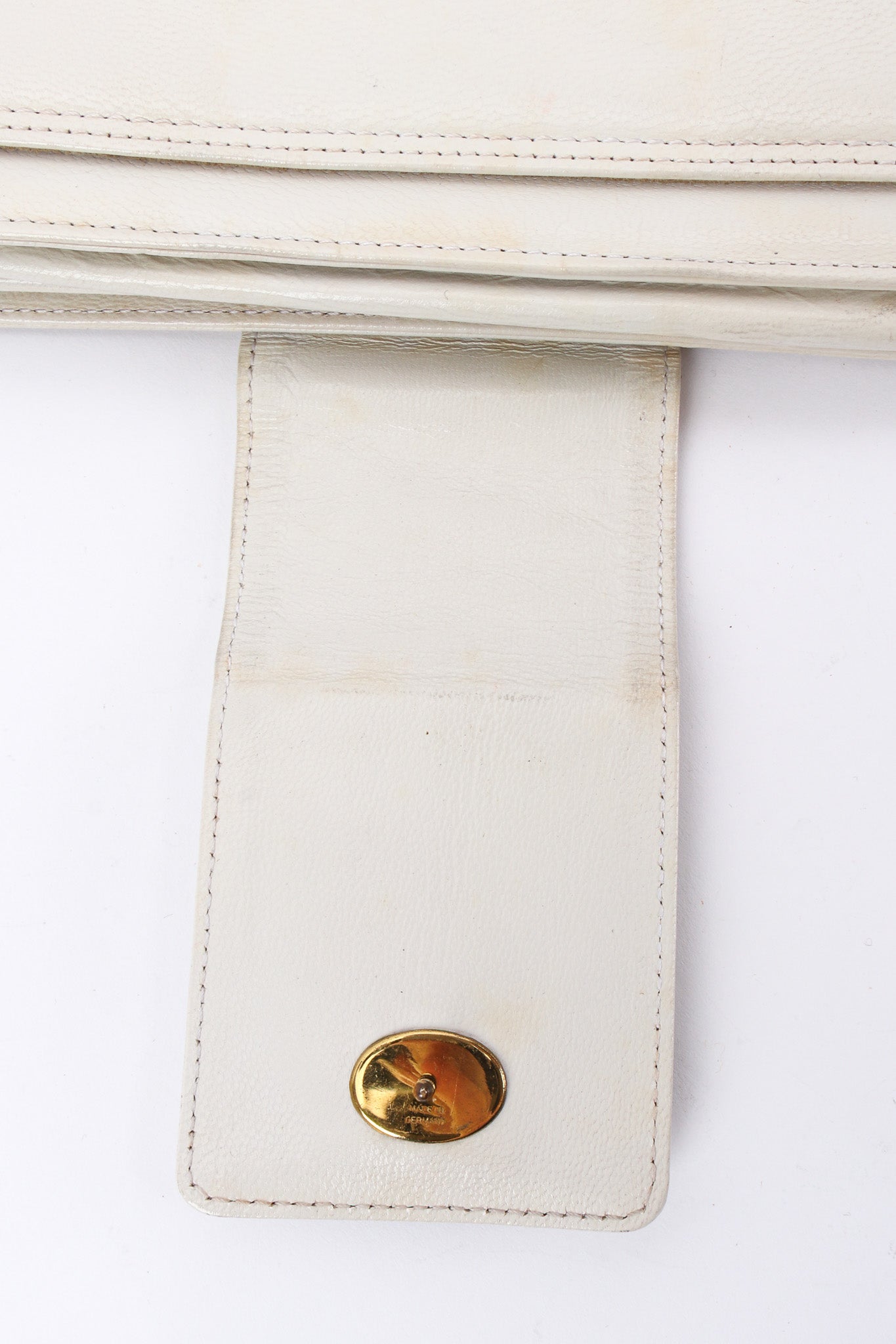 Vintage Pierre Cardin Chain Leather Envelope Clutch marks/worn flap @ Recess LA