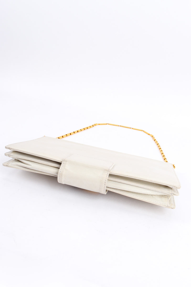 Vintage Pierre Cardin Chain Leather Envelope Clutch base/bottom @ Recess LA