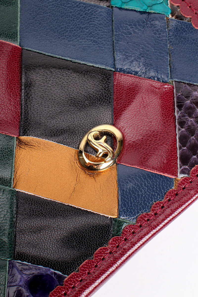 Vintage Carlo Fiori Woven Leather Tassel Bag logo at Recess Los Angeles
