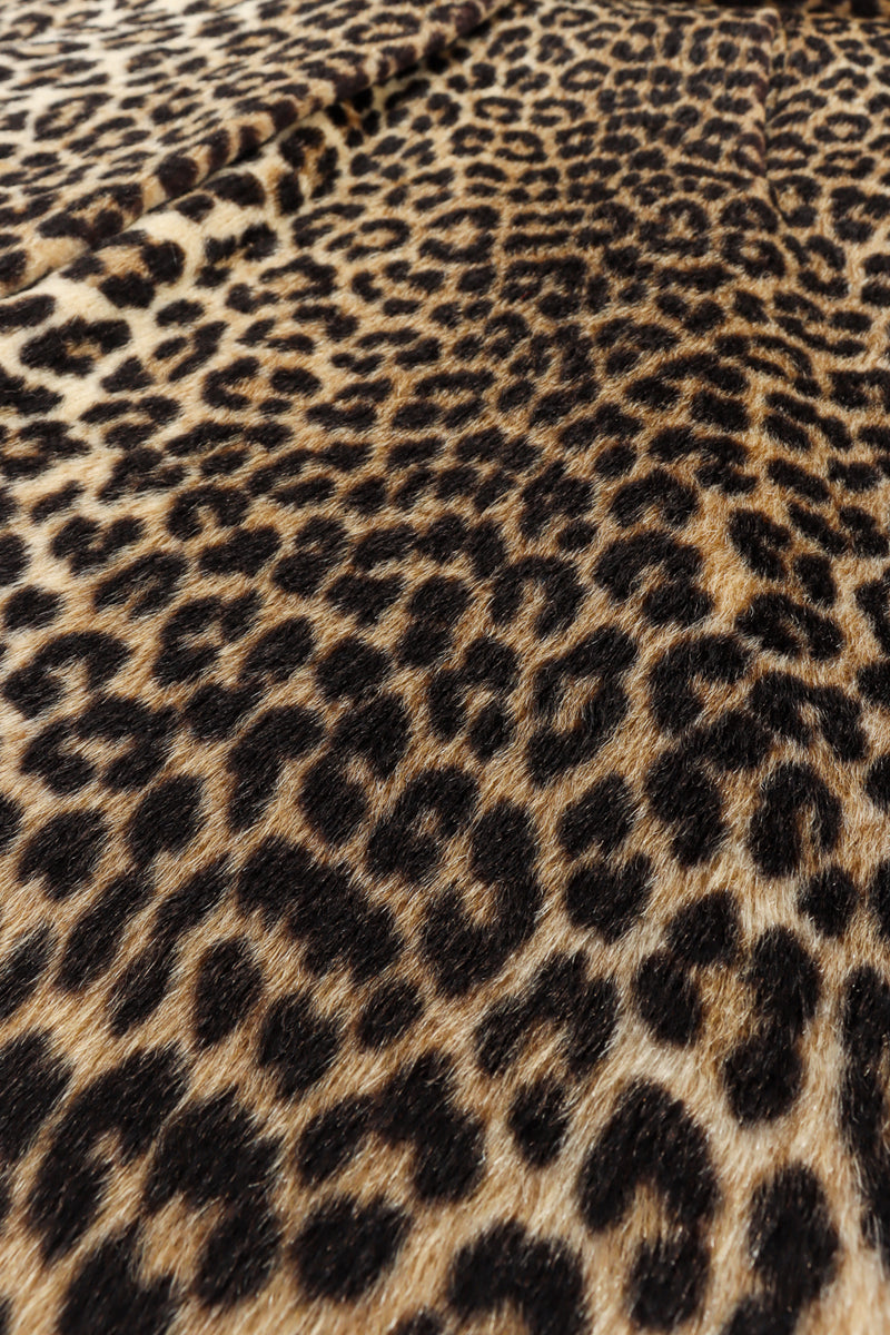 Vintage Carol Brent Double Breasted Leopard Faux Fur Coat print detail @ Recess LA