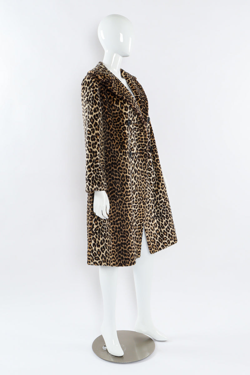 Vintage Carol Brent Double Breasted Leopard Faux Fur Coat – Recess