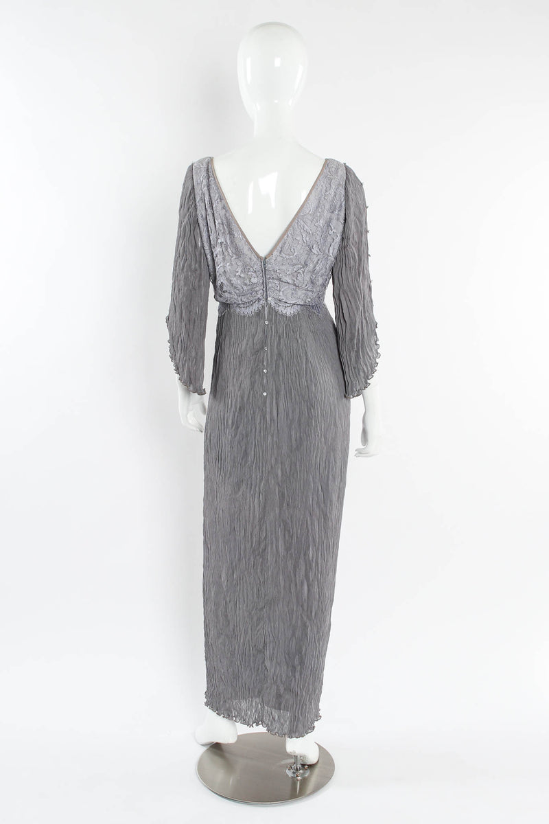 Vintage Carol Peretz Lace Plissé Pleat Dress mannequin back @ Recess Los Angeles