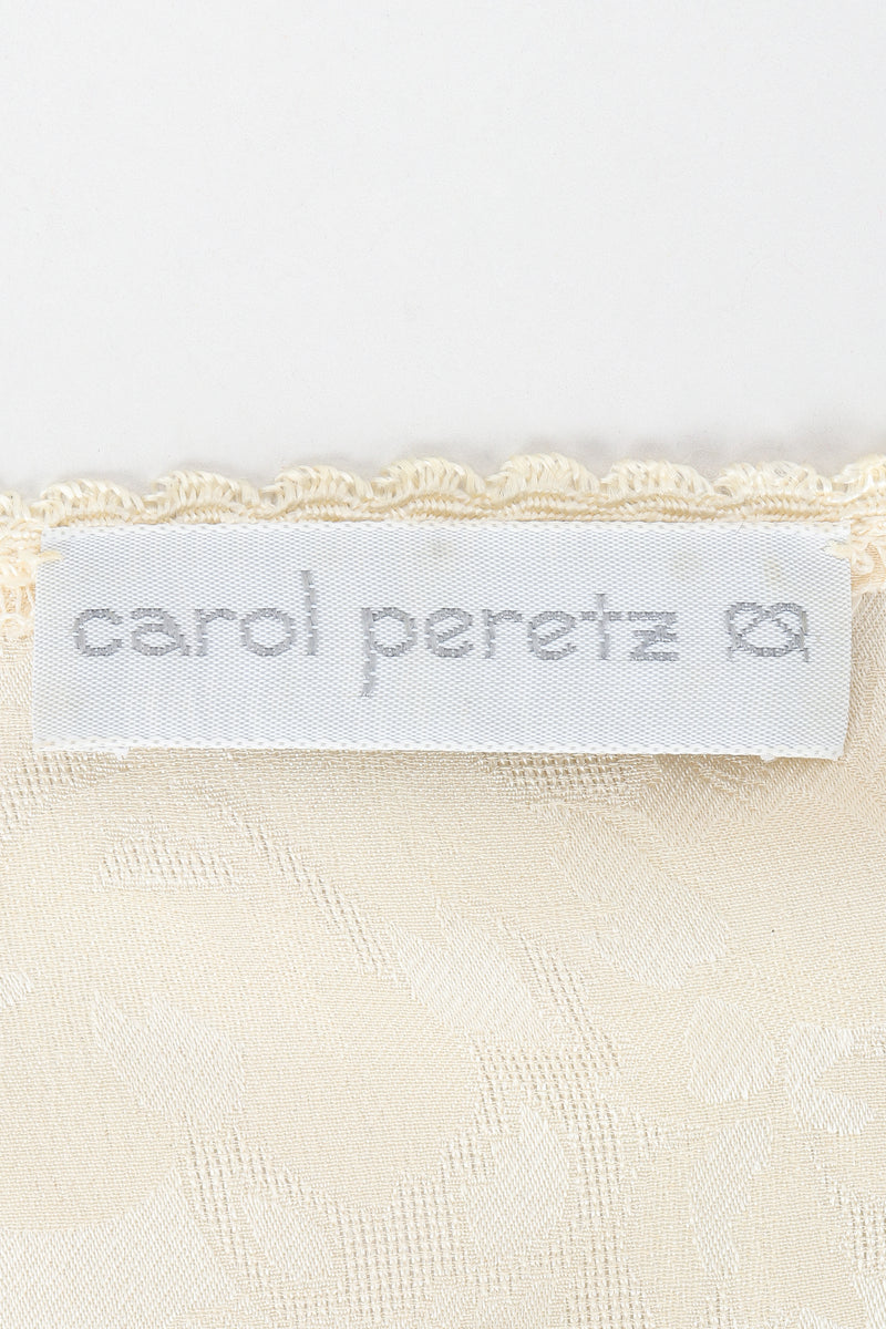 Vintage Carol Peretz Floral Charmeuse Dress Label at Recess
