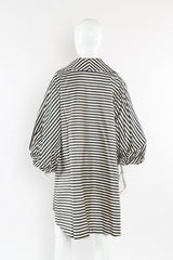 Oversized striped swing coat by Carolyne Roehm Back View @recessla