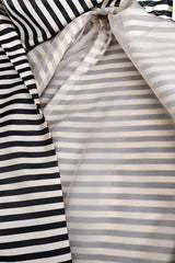 Oversized striped swing coat by Carolyne Roehm Chiffon Lining Close-up @recessla