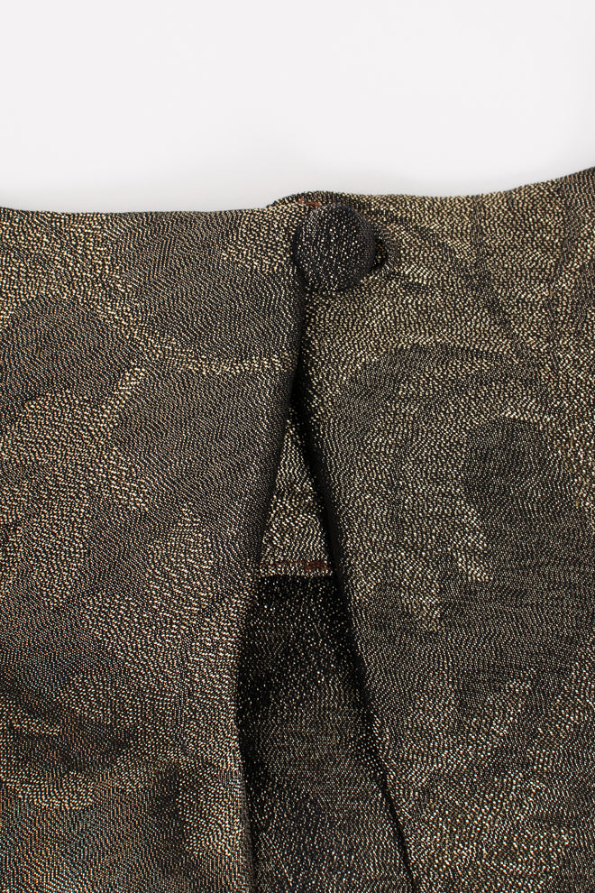 Vintage Carolyne Roehm Metallic Backless Waist Wrap Top back button at Recess Los Angeles