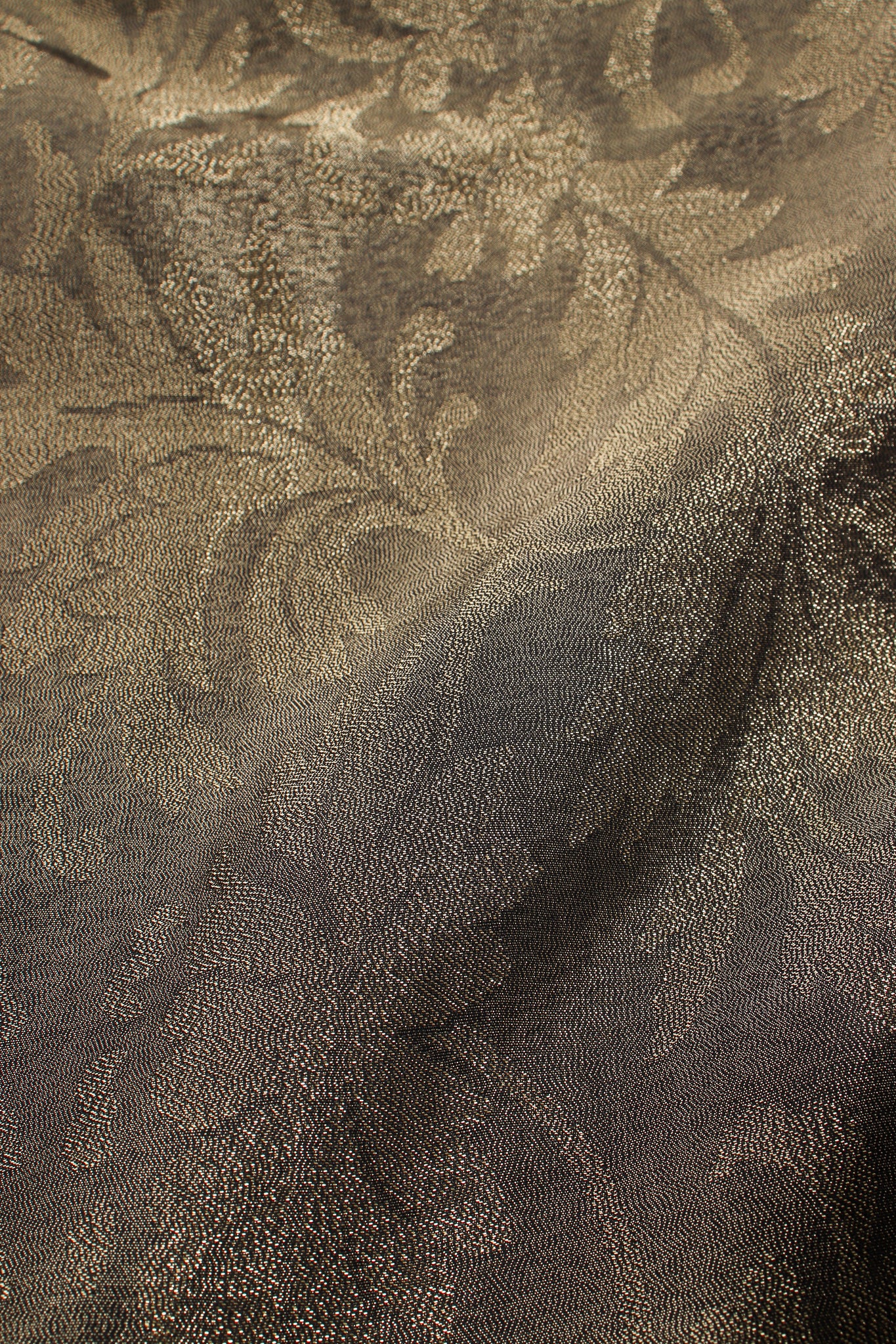 Vintage Carolyne Roehm Metallic Backless Waist Wrap Top fabric detail at Recess Los Angeles
