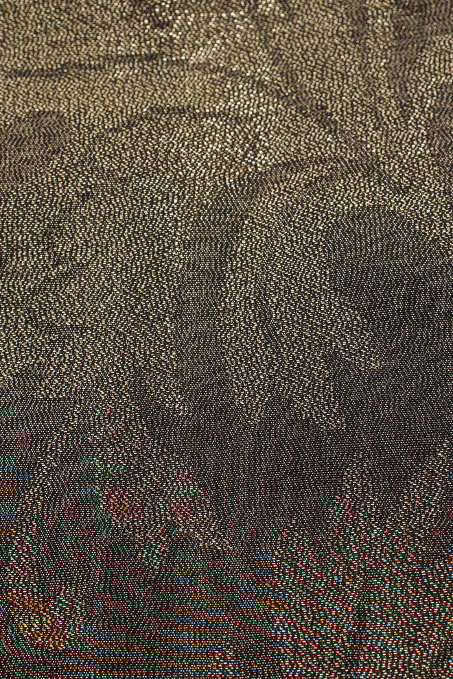 Vintage Carolyne Roehm Metallic Backless Waist Wrap Top fabric detail at Recess Los Angeles