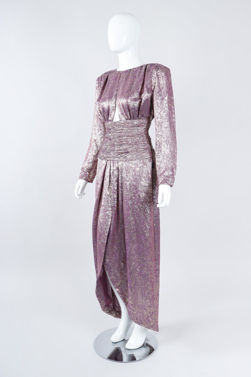 Vintage Carolyne Roehm Old Hollywood Golden Brocade Dress Recess Vintage Carolyne Roehm Old Hollywood Golden Brocade Dress Recess