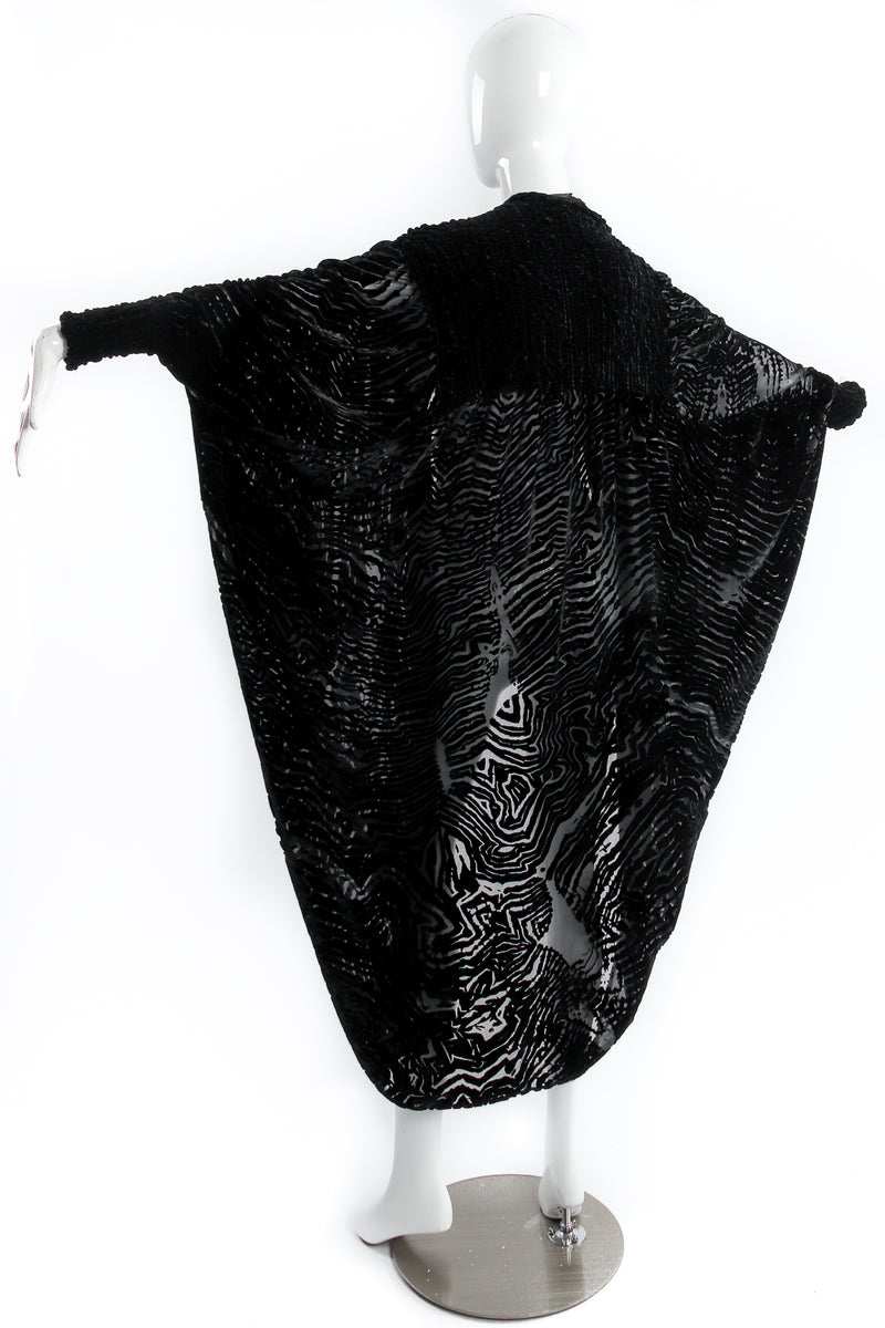 Carter Smith Hand Dyed Silk Velvet Burnout Cocoon Duster on Mannequin Back at Recess LA
