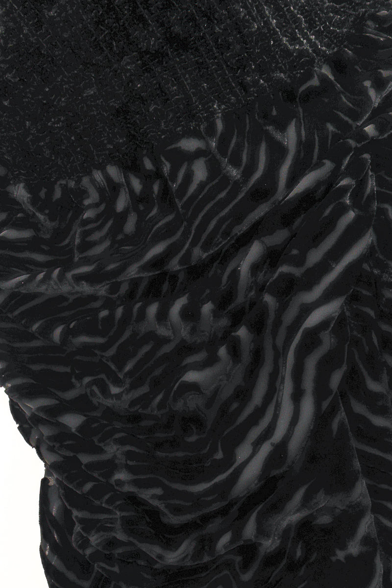 Carter Smith Hand Dyed Silk Velvet Burnout Cocoon Duster Closeup Fabric at Recess LA