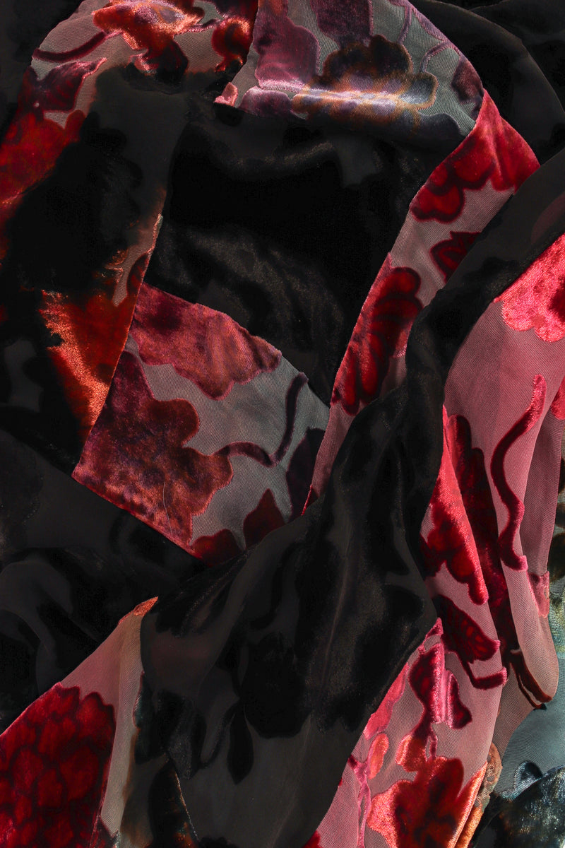Carter Smith Shibori Hand Dyed Silk Velvet Burnout Dress Closeup at Recess LA