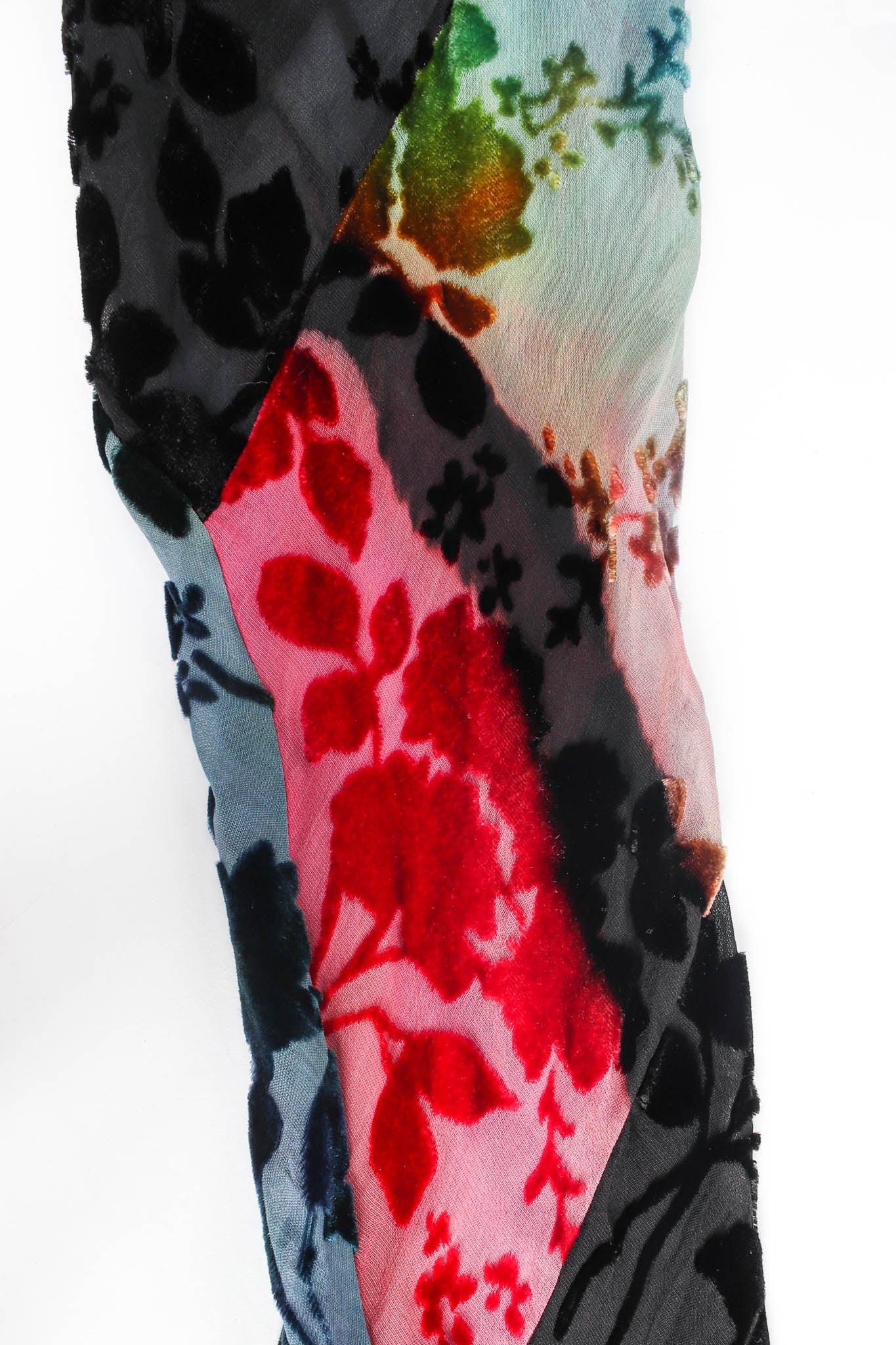 Vintage Carter Smith Sheer Velvet Floral Burnout Dress sleeve @ Recess LA
