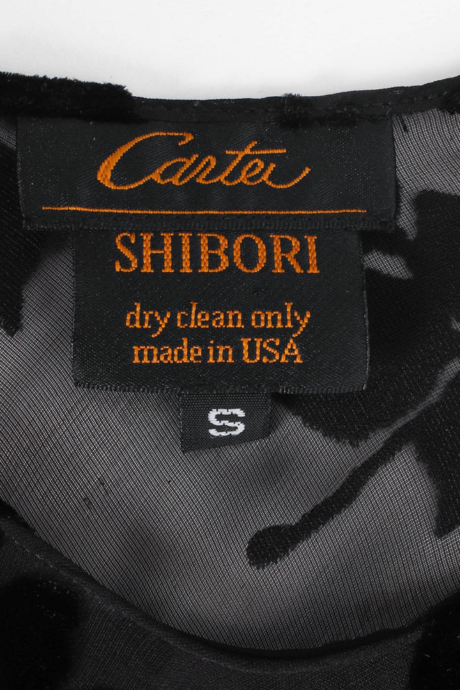 Vintage Carter Smith Sheer Velvet Floral Burnout Dress tags @ Recess LA