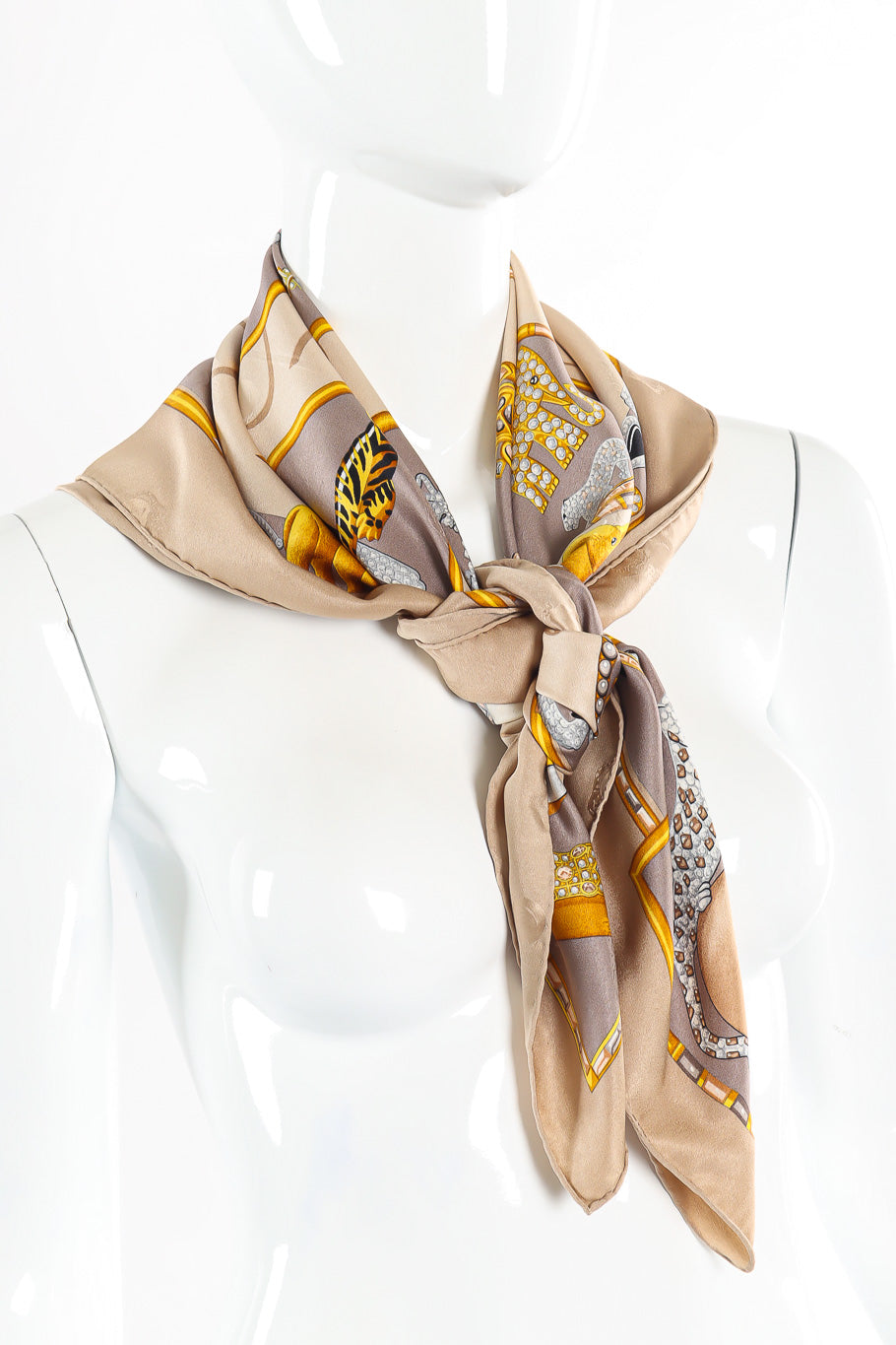 Jeweled accessory motif scarf by Cartier photo on Mannequin. @recessla