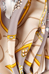 Jeweled accessory motif scarf by Cartier photo of print fabric details. @recessla