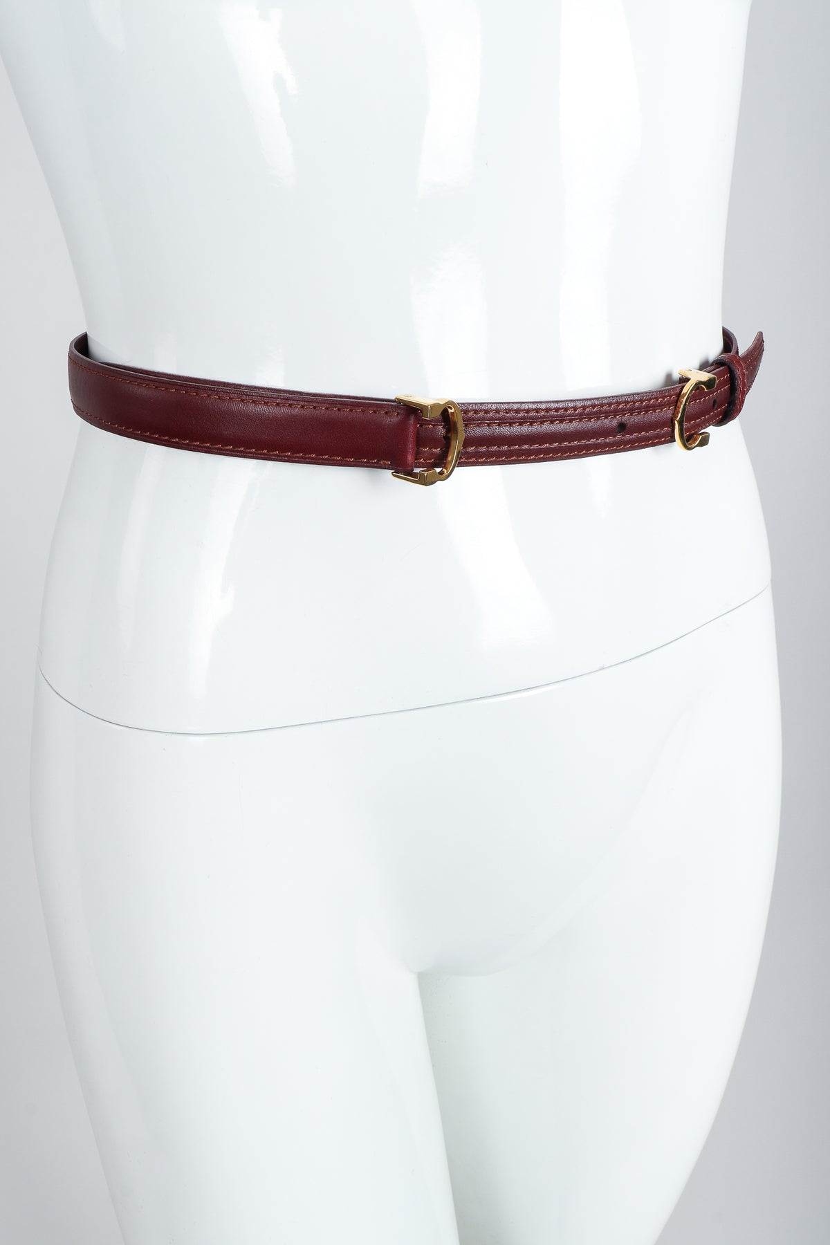 Cartier Double C Logo Belt Leather Cartier Black Leather Double C Logo Buckle Belt 95 cm main image 3