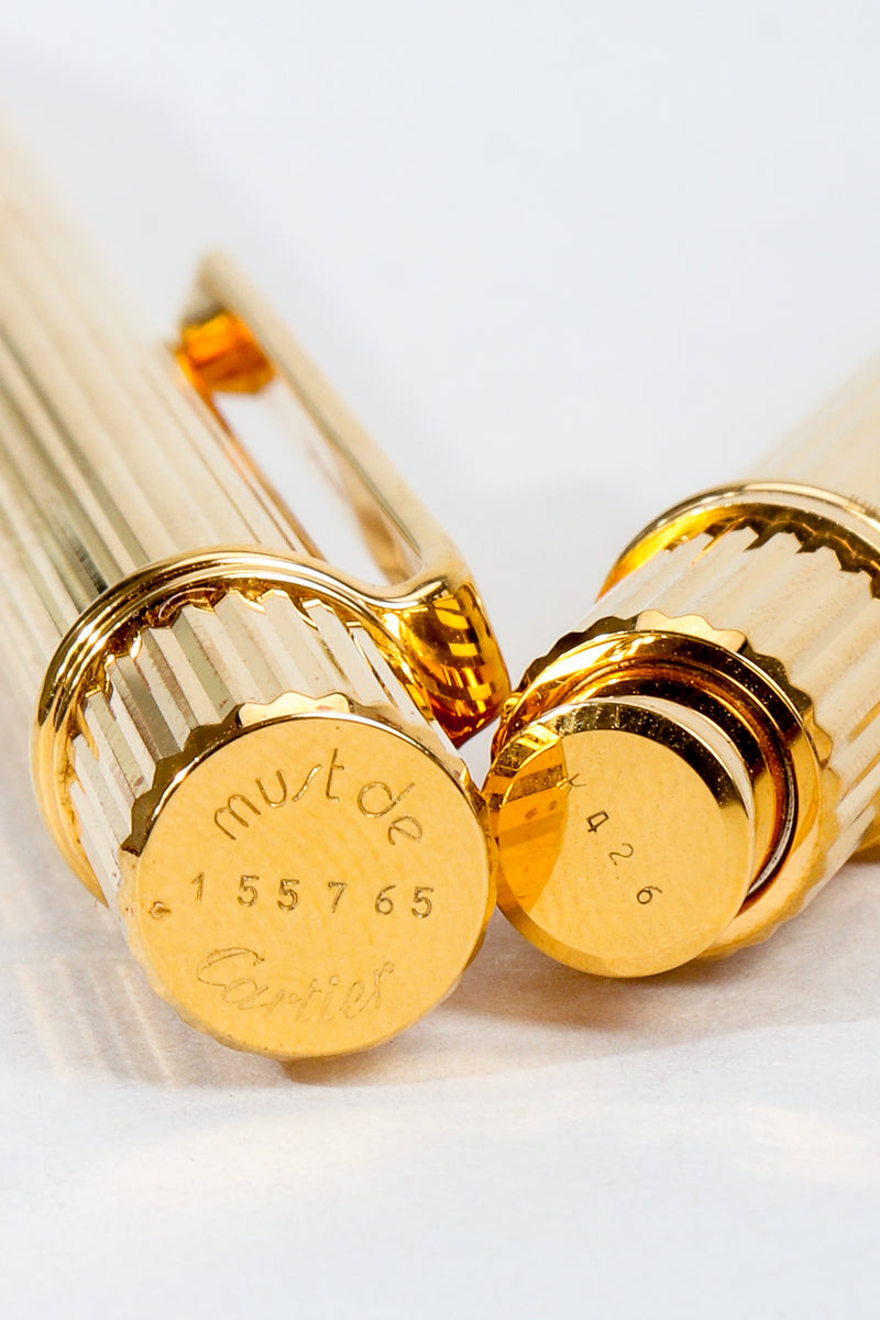Vintage Must de Cartier Gold Pen & Pencil Serial Numbers