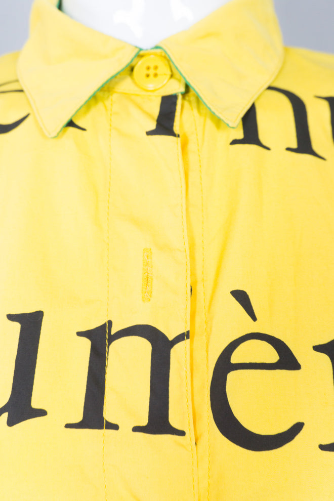Jean-Charles de Castelbajac French Text Colorblock Shirt Dress