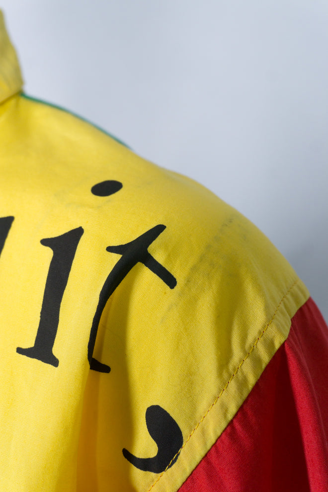 Jean-Charles de Castelbajac French Text Colorblock Shirt Dress