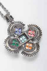 Recess Los Angeles Vintage Lawrence Larry Vrba Mayan Aztec Medallion Pendant