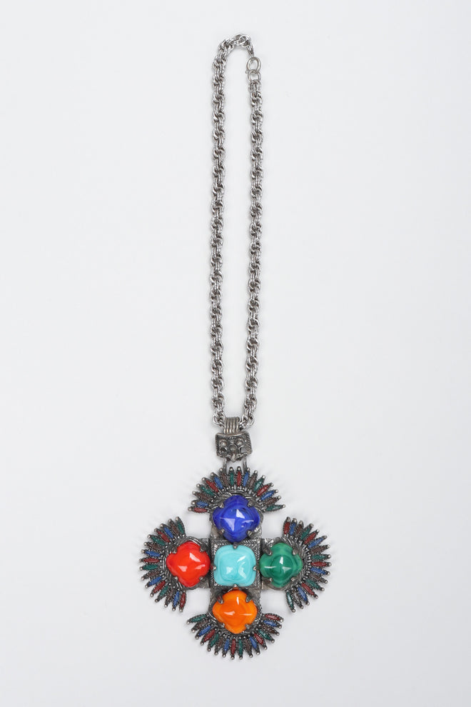 Recess Los Angeles Vintage Lawrence Larry Vrba Mayan Aztec Medallion Pendant