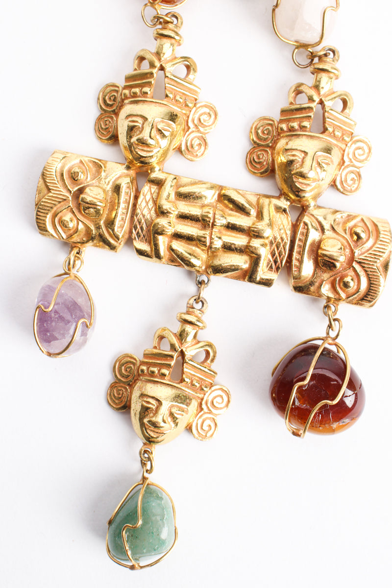 Vintage Larry Vrba for Castlecliff Pre Columbian Mayan Rock Crystal Necklace detail at Recess LA