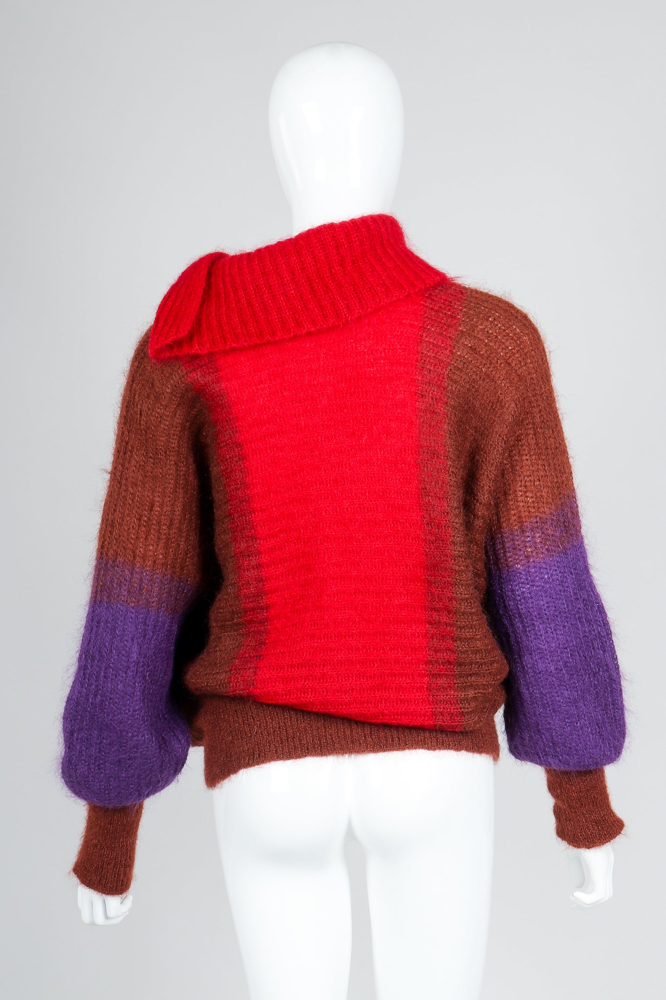 Recess Vintage Cedrics Ombre Fuzzy Mohair Dolman Sweater on Mannequin, back