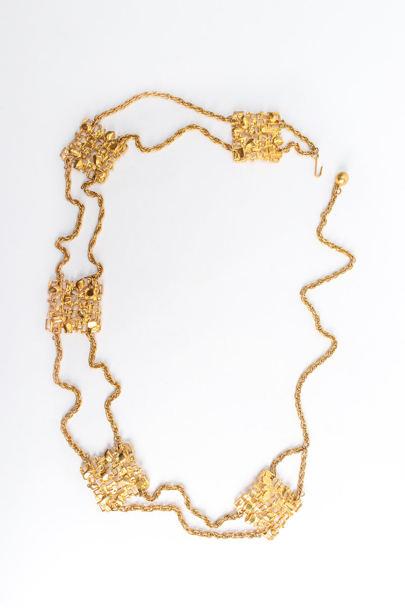 Geo Brutalist Plate Chain Belt