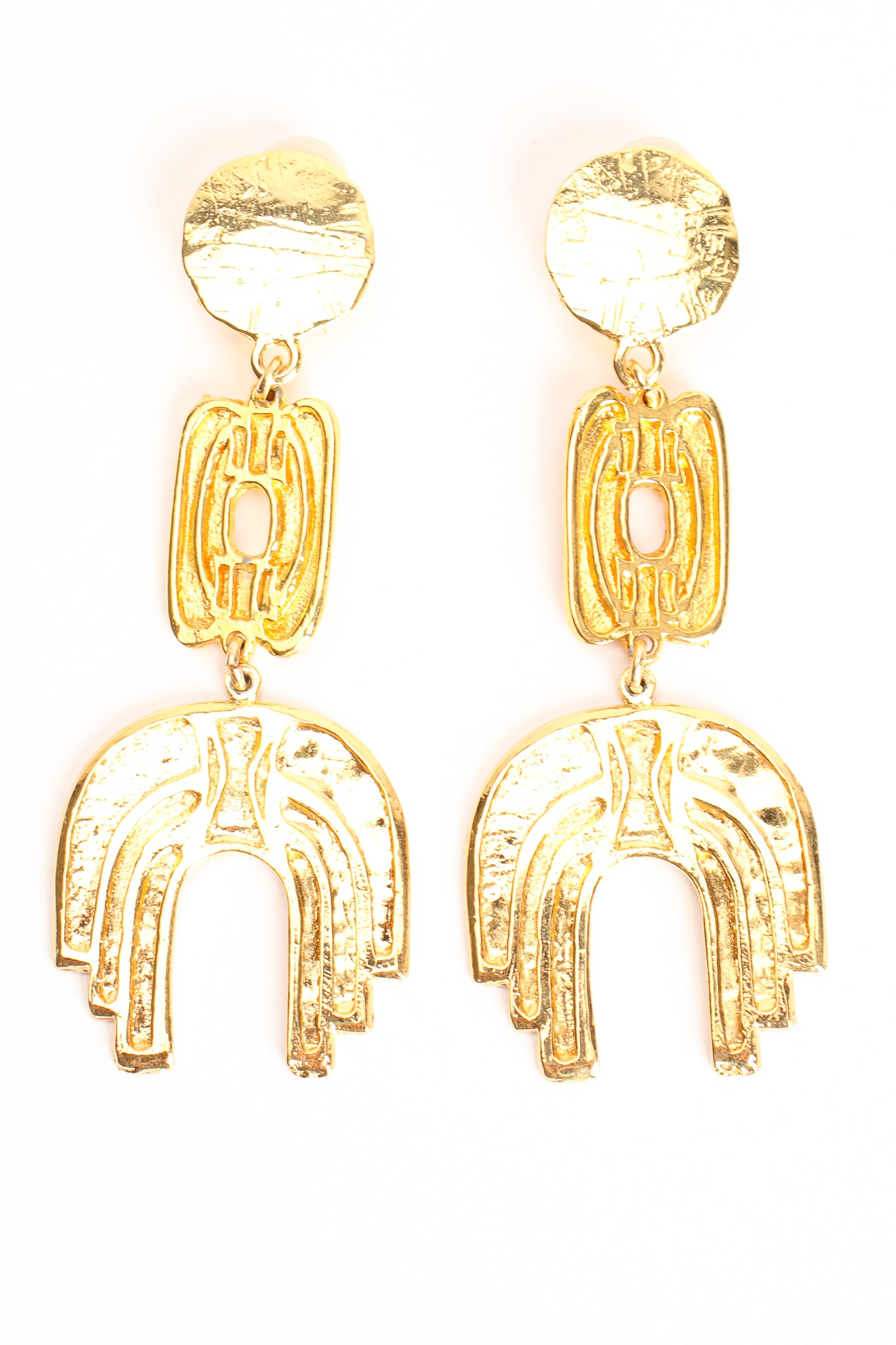 Vintage Cereve Abstract Rainbow Drop Earrings at Recess Los Angeles