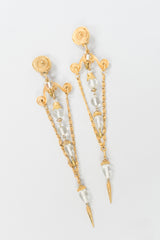 Vintage Chandelier Spike Chain Drop Earrings