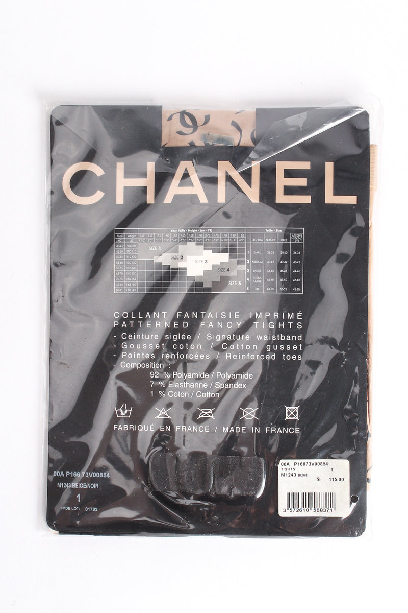 Chanel Stockings Tights Runway CC Logo WHITE Size M - SOLD OUT! Brand NEW!
