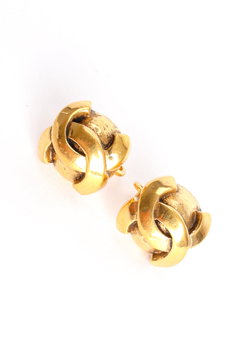 Vintage Chanel Small CC Logo Stud Button Earrings – Recess