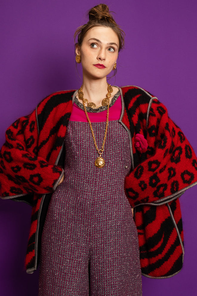 Vintage Chanel 1980's Crown CC Logo Coin Necklace on Emily @ Recess LA