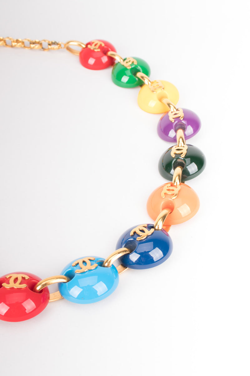 Chanel Rainbow Skittles M&M Candy Button Belt