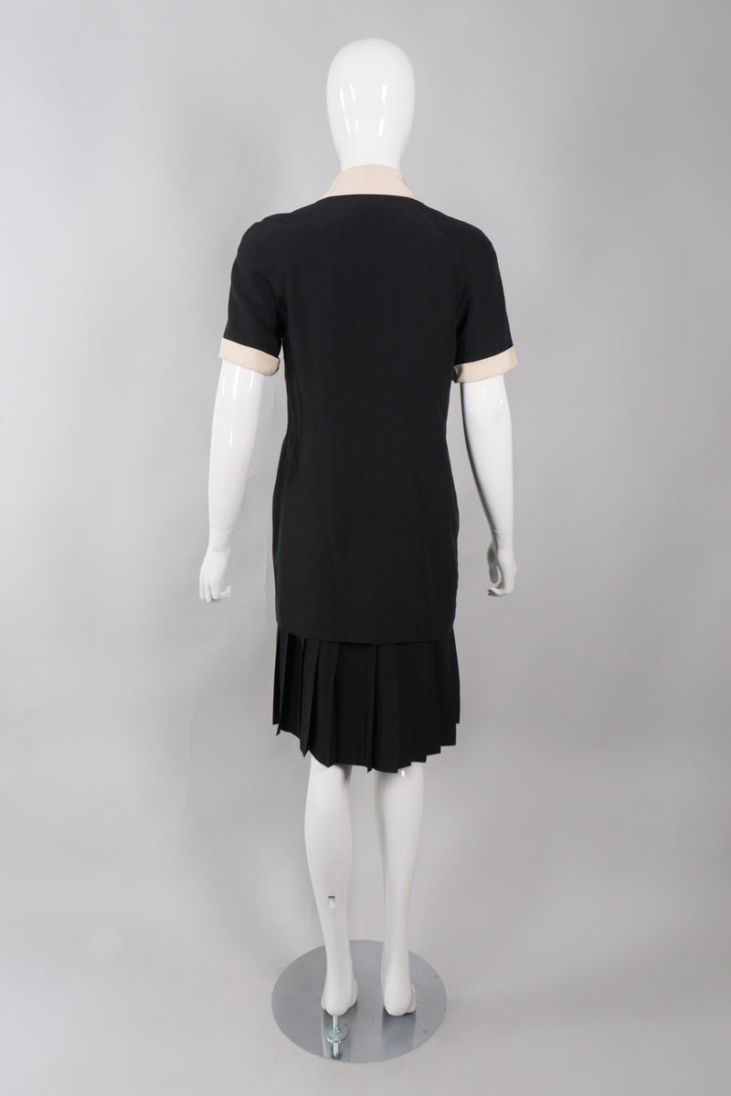 Zepherra Grace Kelly Rear Window Black Dress/ Black Pleated Evening Dress/ Vintage 50s Dress/ Little Black Dress/ Mother of The Bride Gown/ Custom