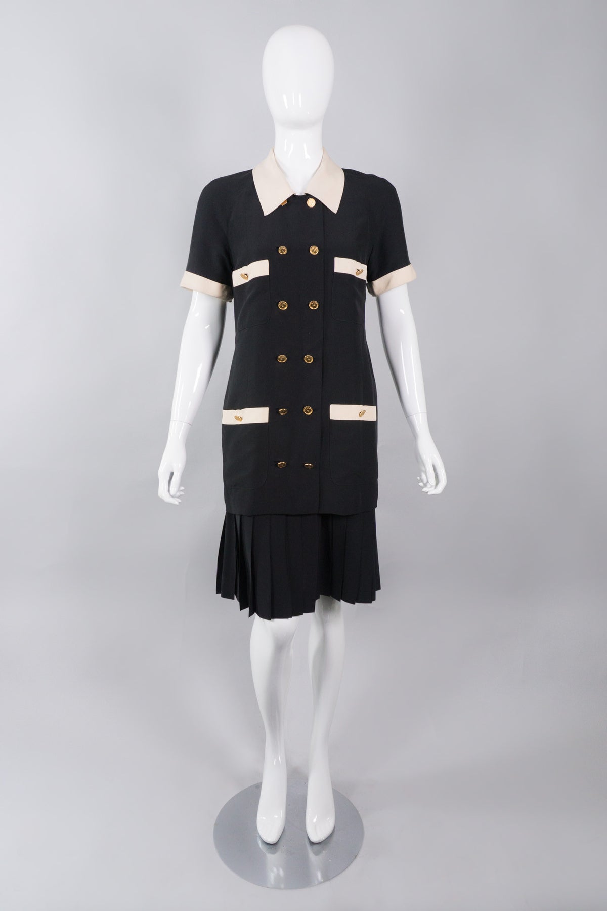Chanel Silk Double Breasted Layered Dress – Recess
