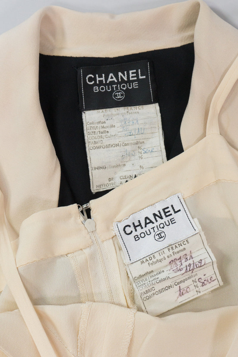 Chanel Silk Double Breasted Layered Dress