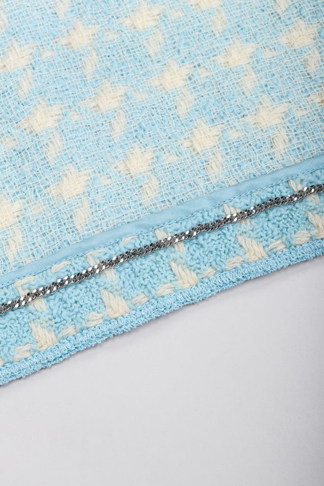 Recess Los Angeles Vintage Chanel Baby Blue Checkered Knit Vest